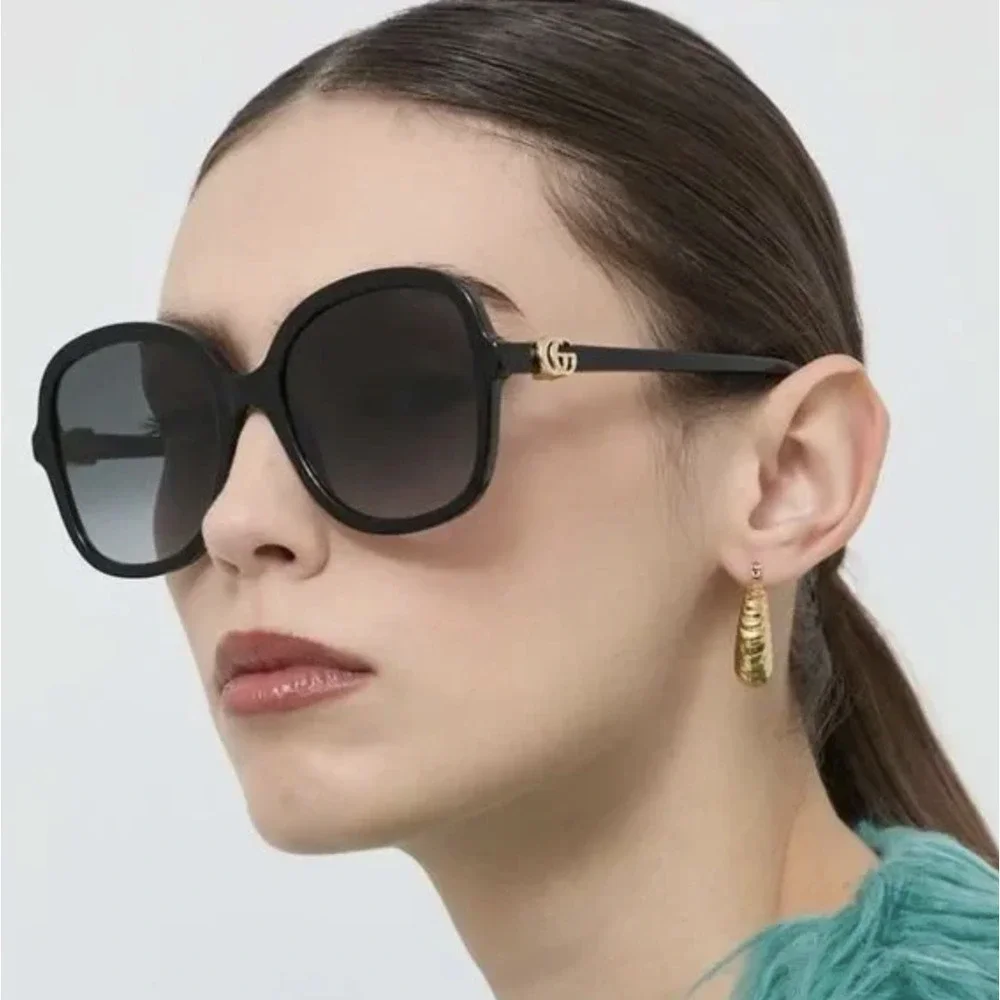 Gucci GG1178S Sunglasses Black Acetate/Metal Butterfly